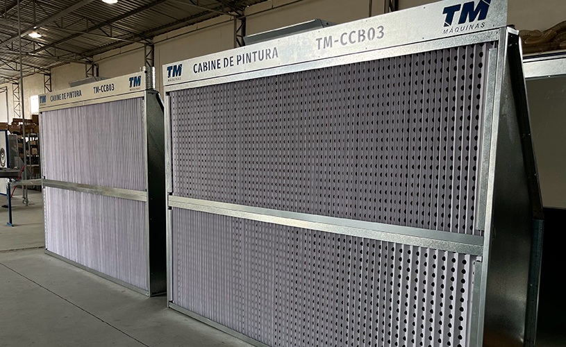 Cabines de pintura TM-CCB03 na fábrica da TM Máquinas em Rio Negrinho